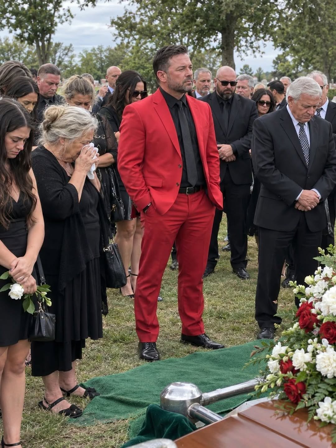 I Was Furious When My Brother Showed Up to Dad’s Funeral in a Red Suit